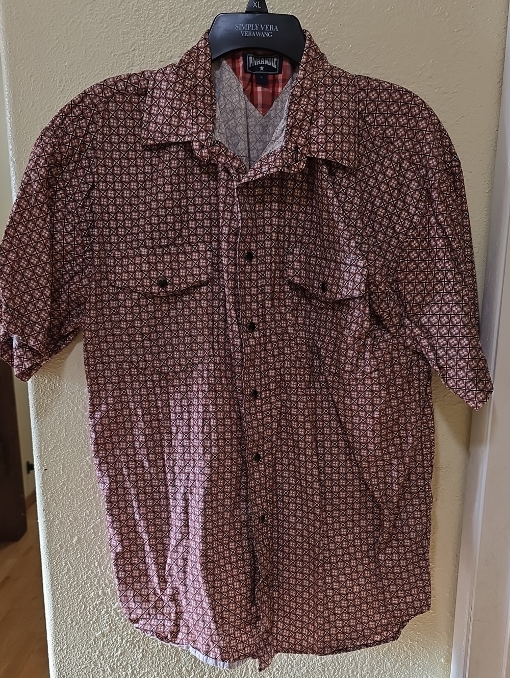 Panhandle Red Geometric Short-Sleeve Shirt